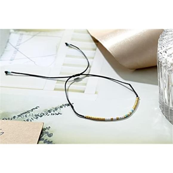 Sister Morse Code Beaded Bracelet Sister Birthday Gift from Sister Long Distance - Picture 2 of 7